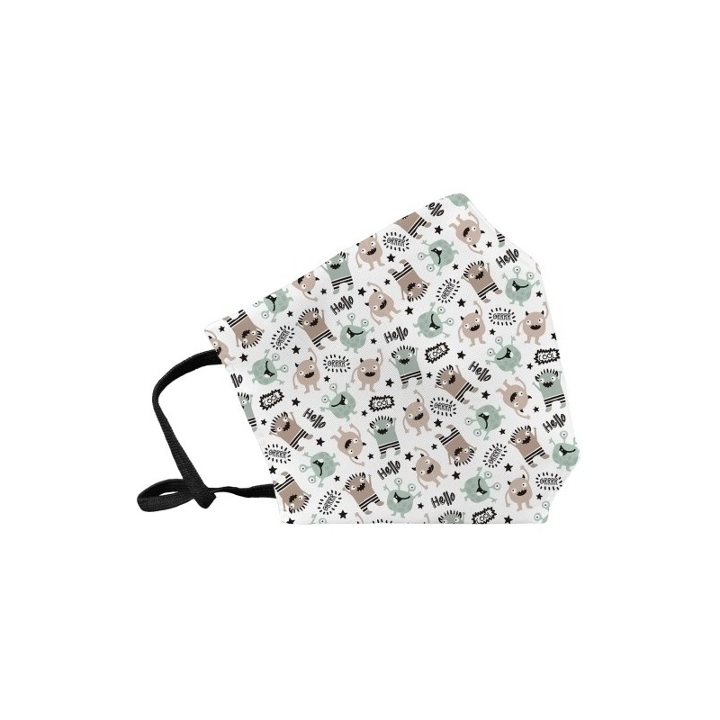 101MOMIPAS-MASCARILLA REUT. PEQ. MONSTERS MENTA/ROS precio por 1 unidades