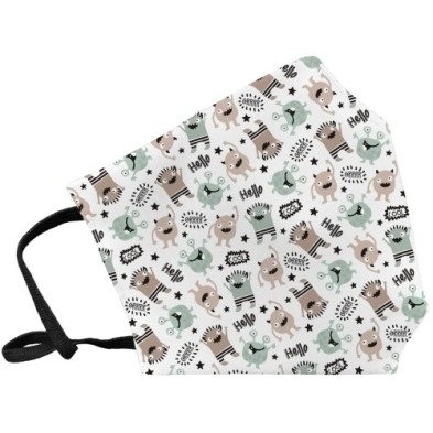 101MOMIPAS-MASCARILLA REUT. PEQ. MONSTERS MENTA/ROS precio por 1 unidades
