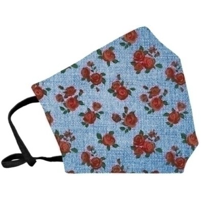102RODEL-MASCARILLA REUT. GRAN. ROSES DENIM precio por 1 unidades