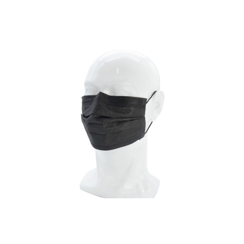 PT-AD-44/MB005-MASCARILLA QUIR.FIRST PROTEC NEGRO P/10 precio por 1 unidades