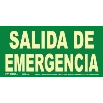 6170-15H VE-SEÑAL HOMOLOGADA SALIDA DE EMERGENCIA precio por 1 unidades