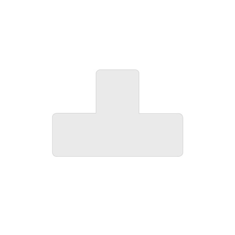 197302-SIMBOLO ADH. FORMA "T" 15x5 BLANCO B/10 precio por 1 unidades