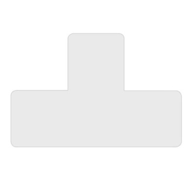 197302-SIMBOLO ADH. FORMA "T" 15x5 BLANCO B/10 precio por 1 unidades
