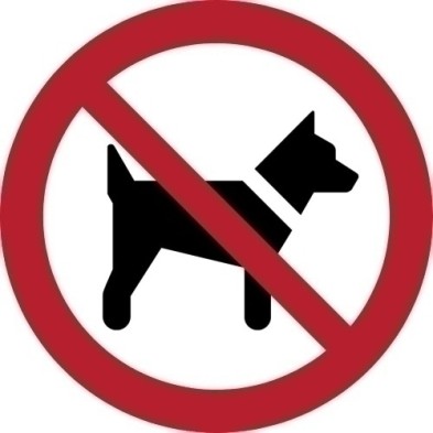 7540062-PICTOGRAMA "PROHIBIDO PERROS" B/1 precio por 1 unidades