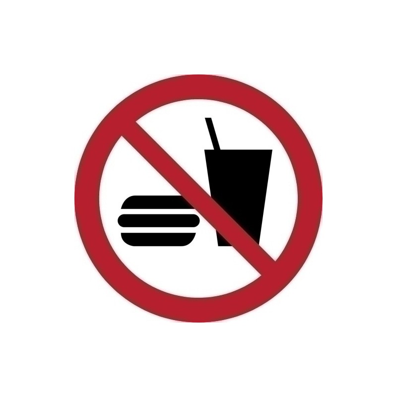 7540065-PICTOGRAMA "PROHIBIDO COMER O BEBER" B/1 precio por 1 unidades