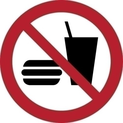 7540065-PICTOGRAMA "PROHIBIDO COMER O BEBER" B/1 precio por 1 unidades