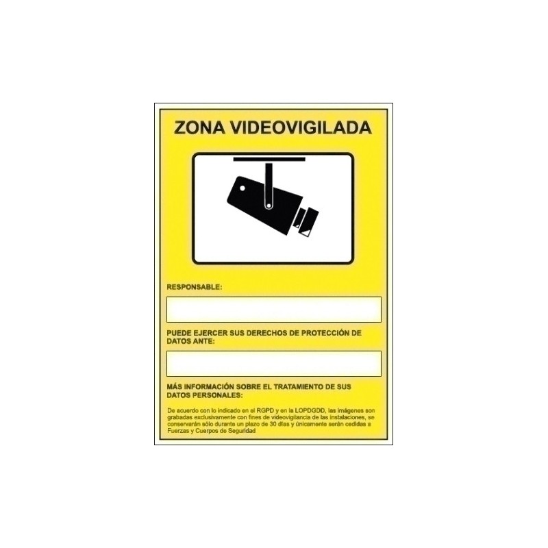 6172-09 AM-SEÑAL HOMOLOGADA CAMARA DE VIGILANCIA AM precio por 1 unidades
