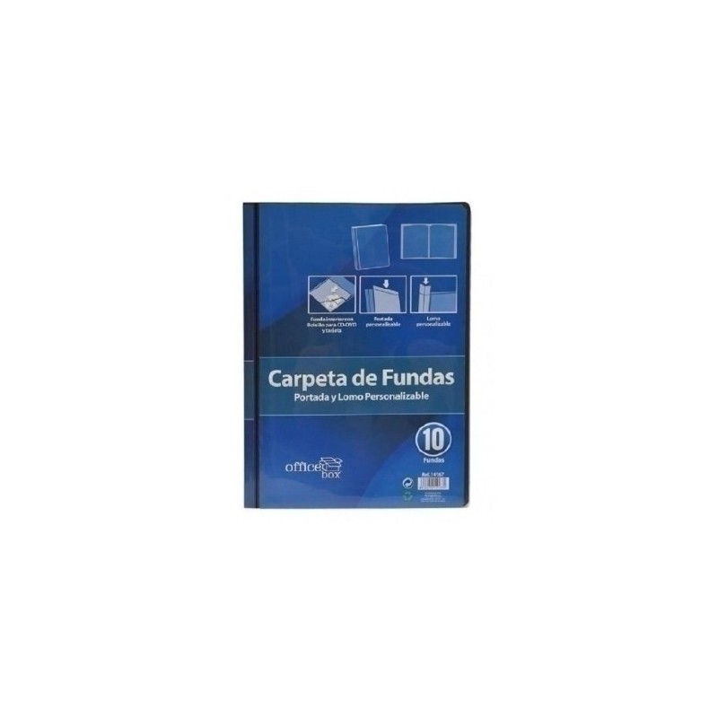 14167-TARIF.OFF.BOX PP RIG.A4 PERS.10 F.NEGRO precio por 10 unidades