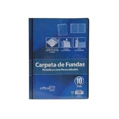 14167-TARIF.OFF.BOX PP RIG.A4 PERS.10 F.NEGRO precio por 10 unidades