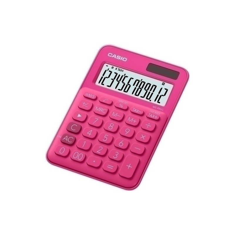 MS-20UC-RD-CALCULADORA MESA CASIO 12 DIG.  MS-20 RJ precio por 1 unidades