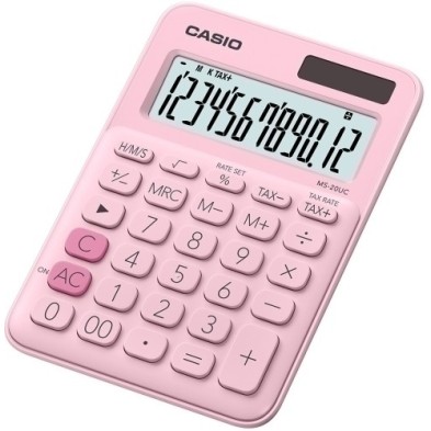 MS-20UC-PK-CALCULADORA MESA CASIO 12 DIG.  MS-20 RS precio por 1 unidades