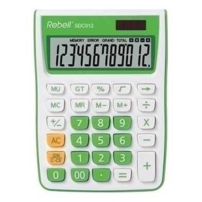 RE-SDC912GR-CALCULADORA MESA REBELL 12 DIG. 912 VE precio por 1 unidades
