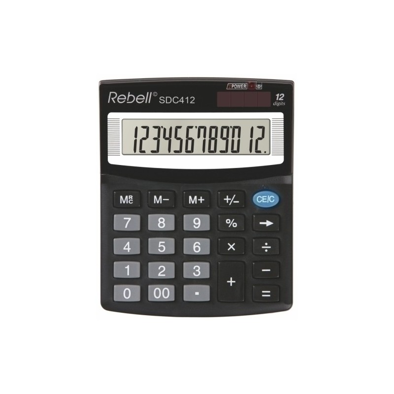RE-SDC412-CALCULADORA SOBR.REBELL 12 DIG. SDC412 precio por 1 unidades