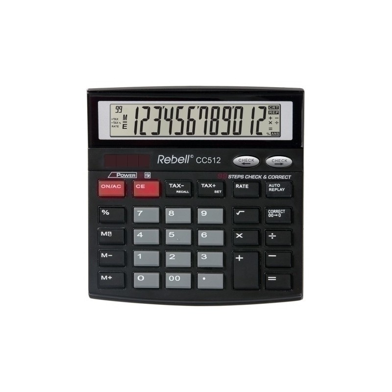 RE-CC512-CALCULADORA SOBR.REBELL 12 DIG. CC512 BX precio por 1 unidades