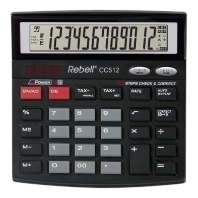 RE-CC512-CALCULADORA SOBR.REBELL 12 DIG. CC512 BX precio por 1 unidades