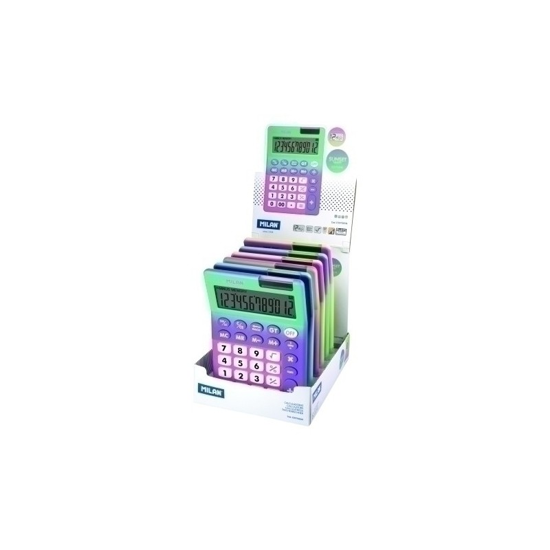 159706SN-CALCULADORA MESA MILAN 12 DG.SUNS.EXP.6 precio por 1 unidades