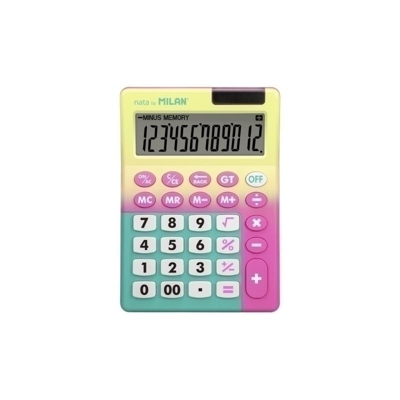 151812SNPBL-CALCULADORA MESA MILAN 12 DIG.AM/RS B/1 precio por 1 unidades