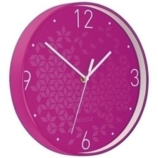 90150023-RELOJ PARED LEITZ ANALOGICO 29 CM FUCSIA precio por 1 unidades