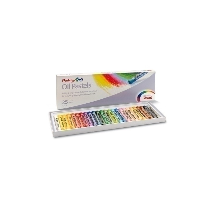 PHN4-25-CERAS PENTEL OIL PASTEL ESTUCHE DE 25 precio por 1 unidades