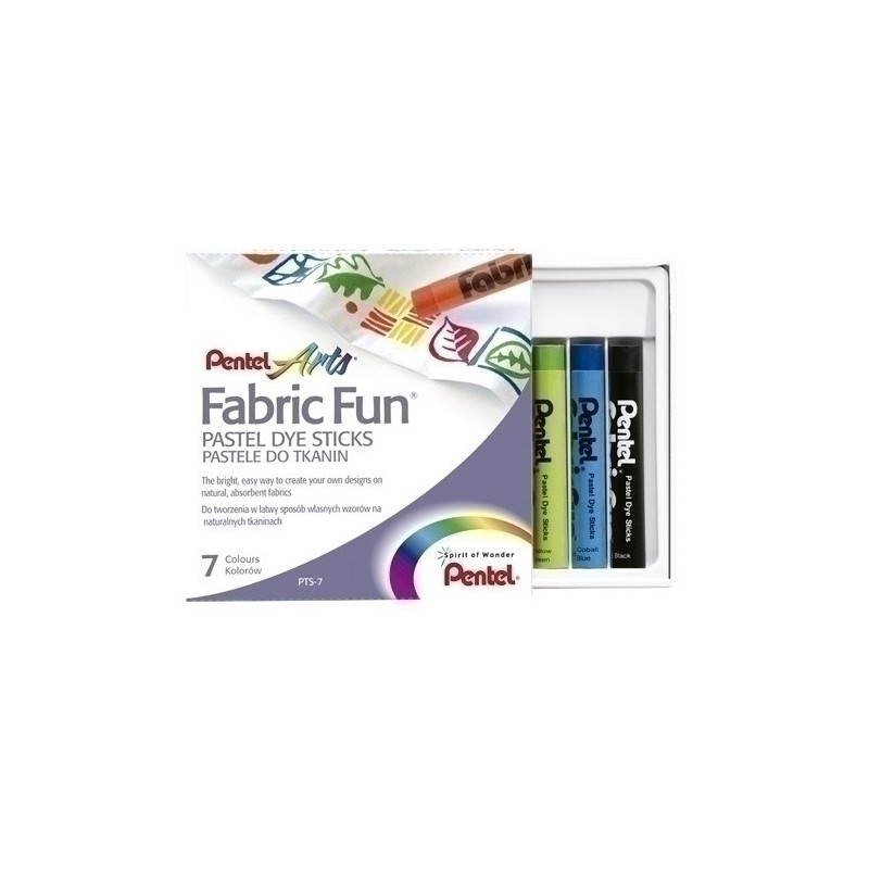 PTS-7-CERAS PENTEL TEXTIL PASTEL CAJA 7 precio por 1 unidades