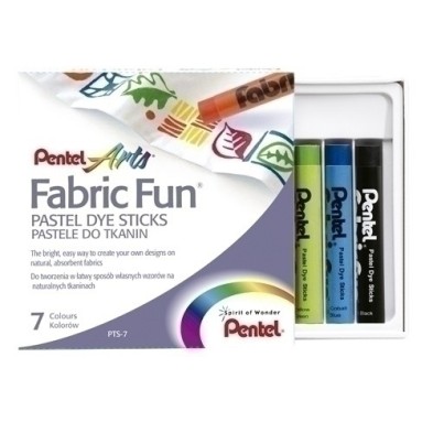 PTS-7-CERAS PENTEL TEXTIL PASTEL CAJA 7 precio por 1 unidades