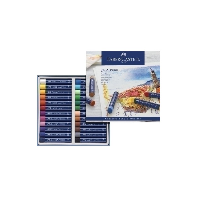 127024-CERAS PASTEL FABER GOLDFABER STUDIO C/24 precio por 1 unidades
