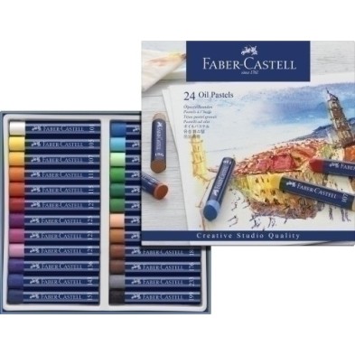 127024-CERAS PASTEL FABER GOLDFABER STUDIO C/24 precio por 1 unidades