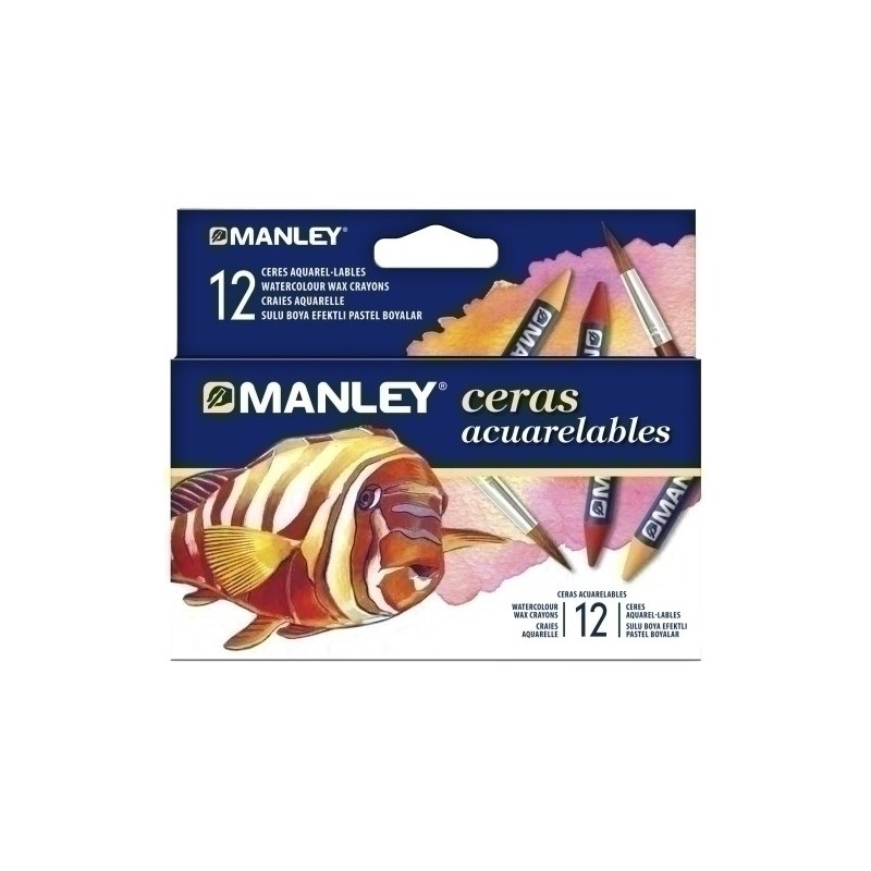MNQ00412-CERAS MANLEY ACUARELABLES ESTUCHE DE 12 precio por 1 unidades