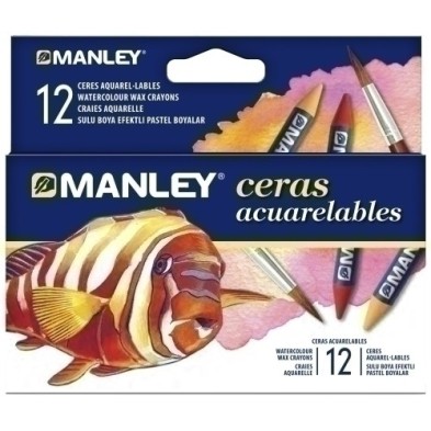 MNQ00412-CERAS MANLEY ACUARELABLES ESTUCHE DE 12 precio por 1 unidades