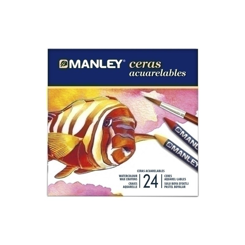 MNQ00424-CERAS MANLEY ACUARELABLES ESTUCHE DE 24 precio por 1 unidades