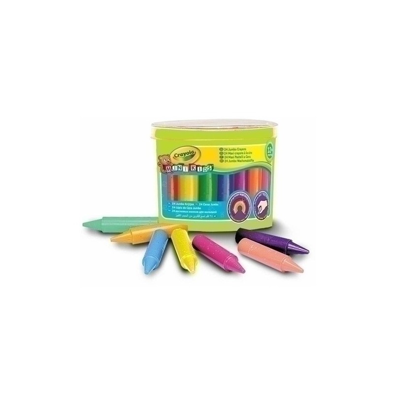 0784-CERAS CRAYOLA JUMBO BOTE DE 24 precio por 1 unidades
