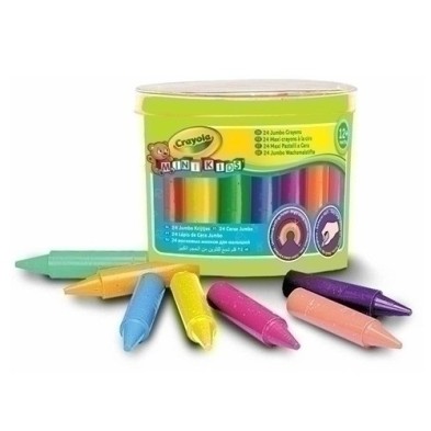 0784-CERAS CRAYOLA JUMBO BOTE DE 24 precio por 1 unidades