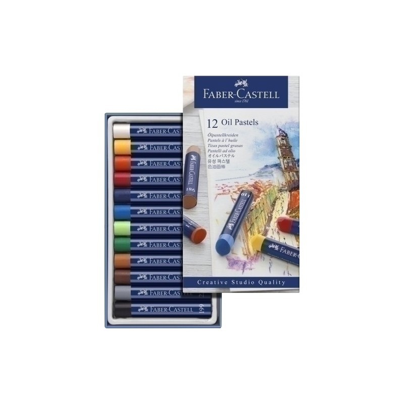 127012-CERAS PASTEL FABER GOLDFABER STUDIO C/12 precio por 1 unidades