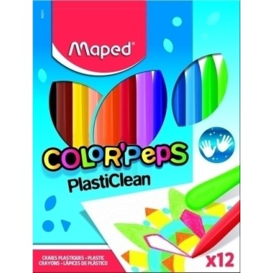 862011-CERAS MAPED PLASTICLEAN ESTUCHE DE 12 precio por 1 unidades