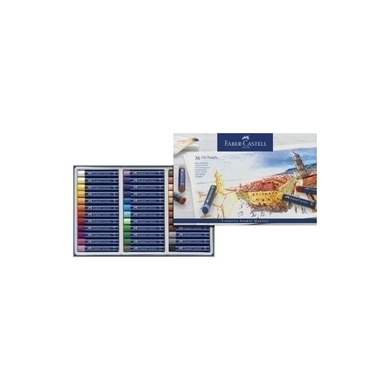127036-CERAS PASTEL FABER GOLDFABER STUDIO C/36 precio por 1 unidades