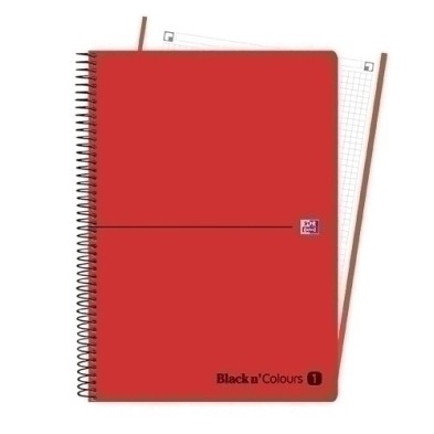 400109040-BLOCK OXF. EU.BOOK 1 PP A4 80h CD.5 ROJO precio por 25 unidades