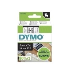 S0720780-CINTA ROT.DYMO LM D1 7m  6 NEGR.s/BLANCO precio por 1 unidades