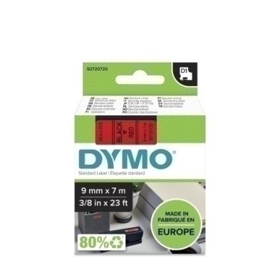 S0720720-CINTA ROT.DYMO LM D1 7m  9 NEGR.s/ROJO precio por 1 unidades