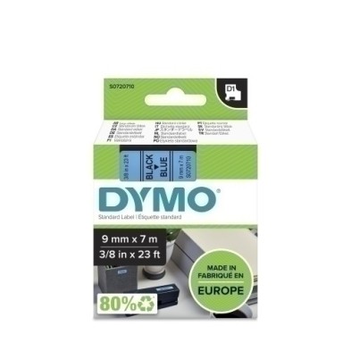 S0720710-CINTA ROT.DYMO LM D1 7m  9 NEGR.s/AZUL precio por 1 unidades