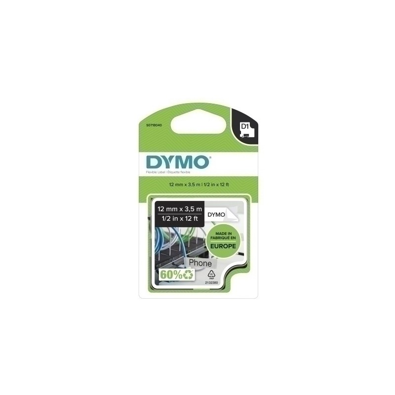 S0718040-CINTA ROT.DYMO LM D1 NYLON 12 NG.s/BL precio por 1 unidades