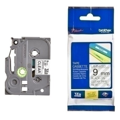 TZE-121-CINTA ROT.BROTHER LAM.8m  9 NEG.s/TRANSP precio por 1 unidades