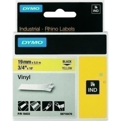 18433-CINTA ROT.DYMO RHINO VINILO 19 AMARILLO precio por 1 unidades