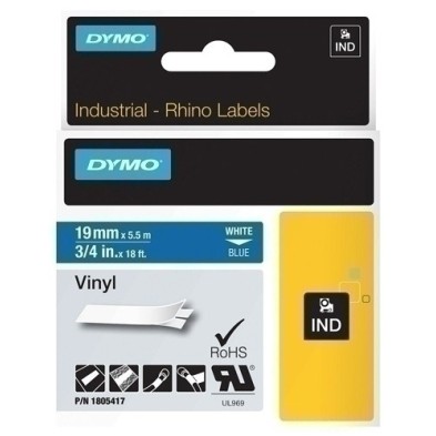1805417-CINTA ROT.DYMO RHINO VINILO 19 AZUL precio por 1 unidades