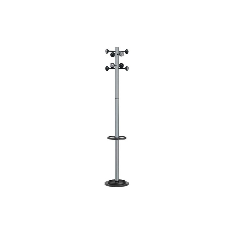 100340698-PERCHERO PIE UNILUX ACCUEIL 8 BOLAS GRIS precio por 1 unidades