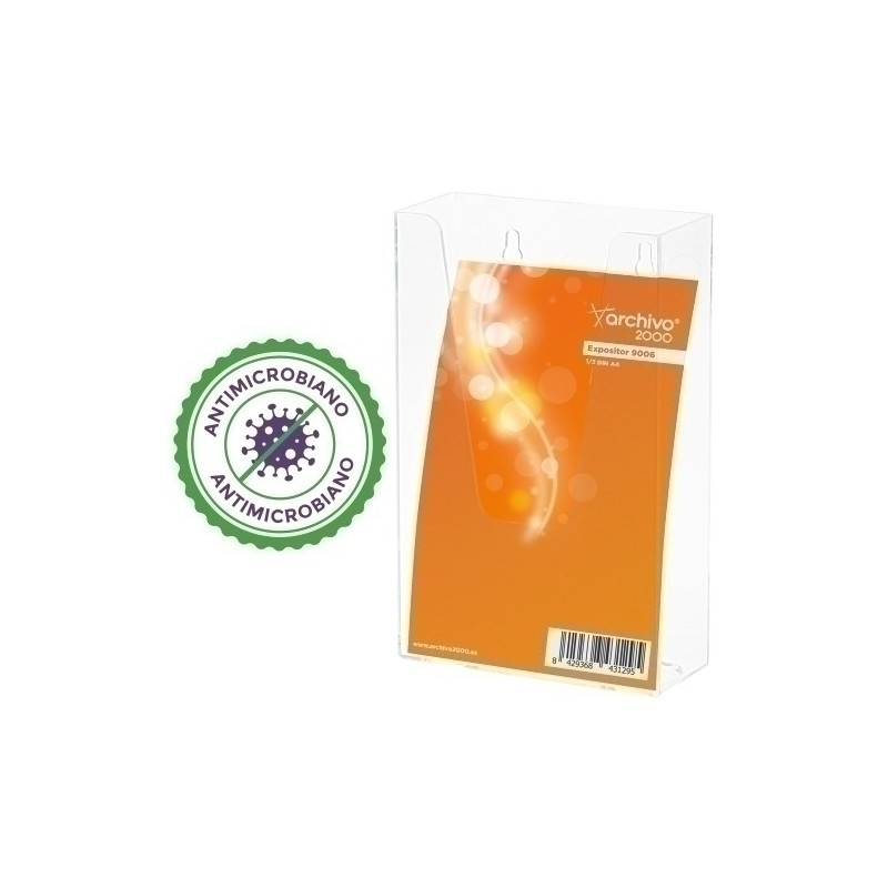 9006AM CS TP-EXPOSITOR MURAL 1/3 A4 VERT.ANTIMI.CRIST precio por 1 unidades