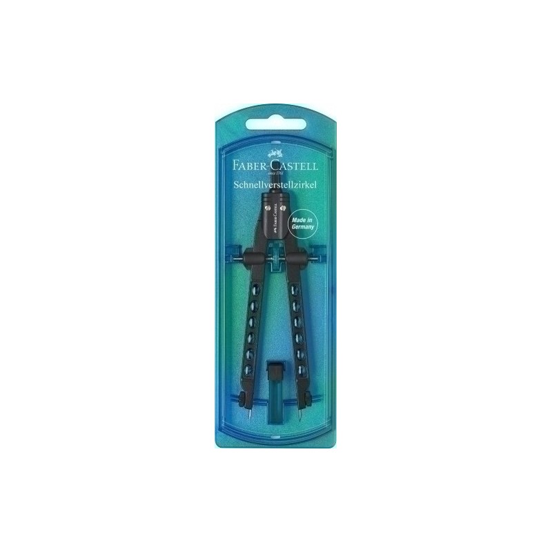 174340-COMPAS FABER CASTELL FACTORY AZUL PERLA precio por 1 unidades
