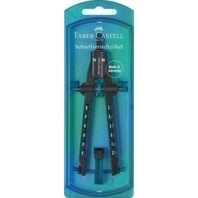 174340-COMPAS FABER CASTELL FACTORY AZUL PERLA precio por 1 unidades