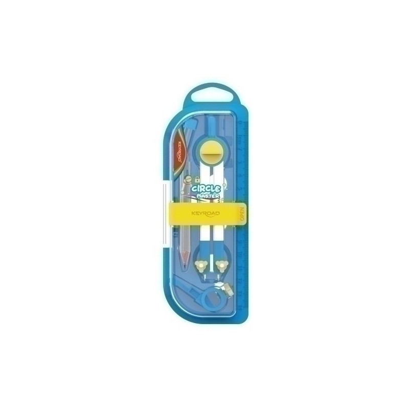 KR971845-COMPAS KEYROAD ESCOLAR con LAPIZ precio por 10 unidades