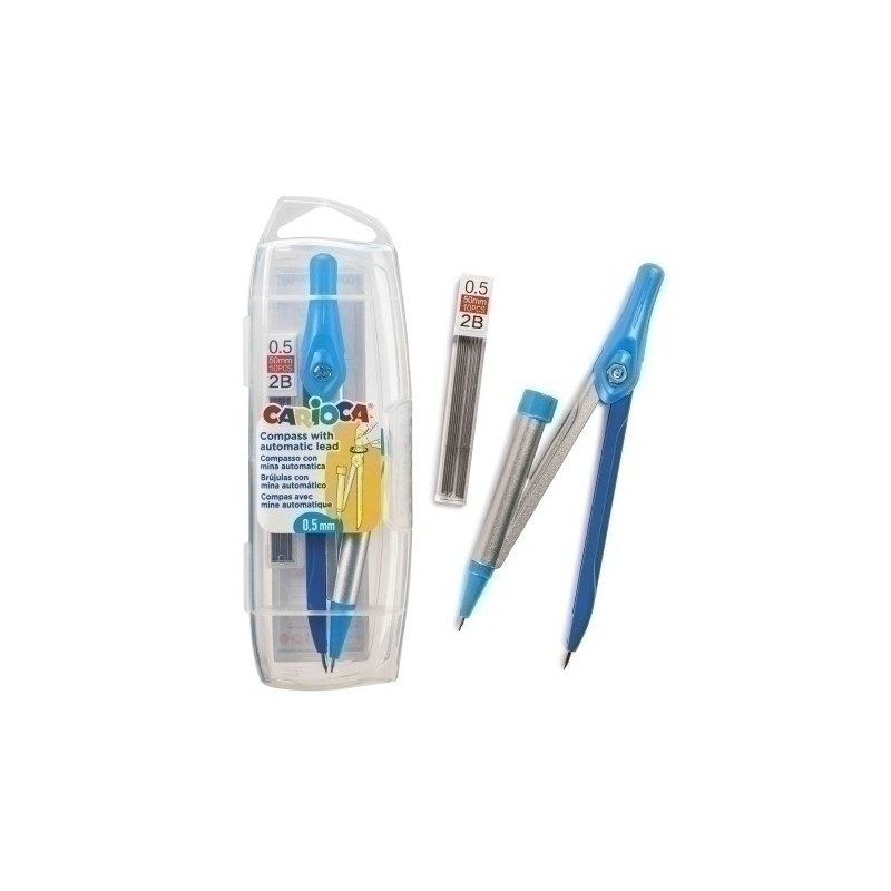 40122-COMPAS CARIOCA CON MINAS 0.5mm precio por 12 unidades