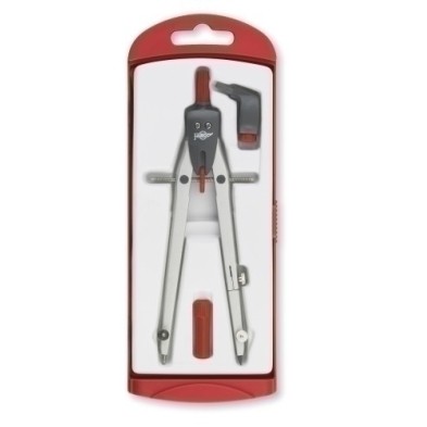 613-03-COMPAS FAIBO ESCOLAR SERIE DISEÑO ROJO precio por 5 unidades